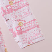 Pink train bamboo pajamas dress