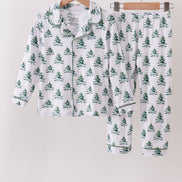 Green christmas tree bamboo mom&me pajama set