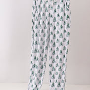 Green christmas tree bamboo mom pants