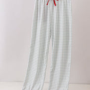 Sage gingham mom pajama pants