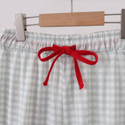 Sage gingham mom pajama pants