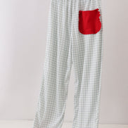 Sage gingham mom pajama pants