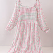 Floral tulip smocked mom dress