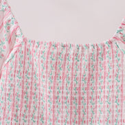 Floral tulip smocked mom dress