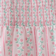 Floral tulip smocked mom dress
