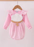 Pink cotton applique gingham 2pc set