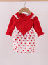 Red heart applique bubble set