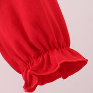 Red heart applique bubble set