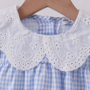 Blue Gingham Lace Bubble