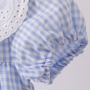 Blue Gingham Lace Bubble