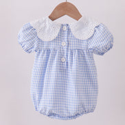 Blue Gingham Lace Bubble
