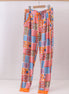 Orange floral patchwork bamboo women pants