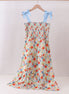 Floral smocked women tiered dress