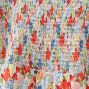 Floral smocked women tiered dress