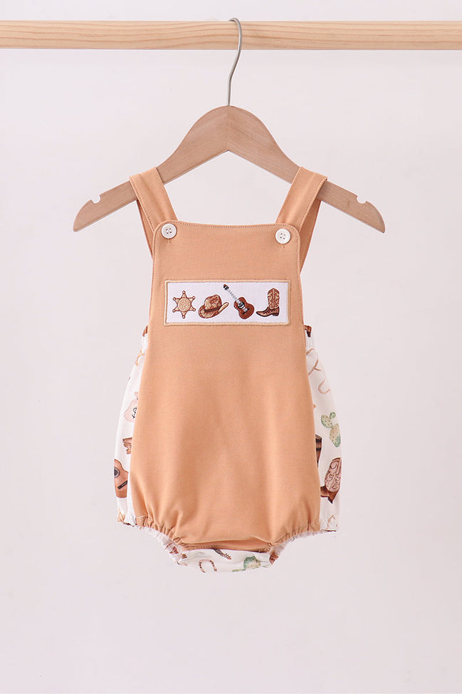Brown Western Embroidered Bubble