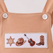 Brown Western Embroidered Bubble