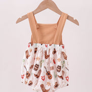 Brown Western Embroidered Bubble