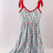 Starwberry goose print women dress