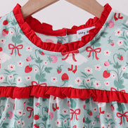 Strawberry Goose Ruffle Ruffle Dress