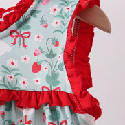 Strawberry Goose Ruffle Ruffle Dress