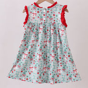 Strawberry Goose Ruffle Ruffle Dress