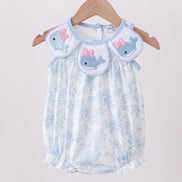 Blue Whale Embroidered Bubble