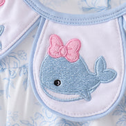 Blue Whale Embroidered Bubble