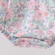 Green Floral Smocked Bubble