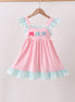 Pink Bow French Knot Bow Dress