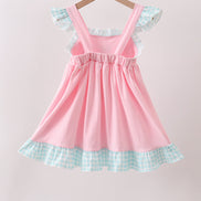 Pink Bow French Knot Bow Dress