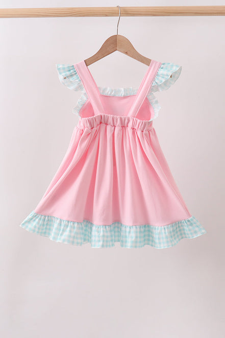 Pink Bow French Knot Bow Dress