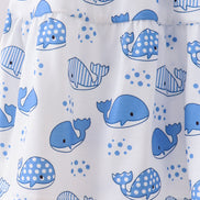 Blue whale smocked ruffle mom&me dress