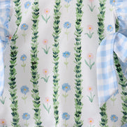 Green Floral Ruffle Bloomer Set