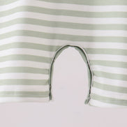 Green Duck Embroidered Stripe Romper
