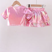 Pepper Pink sequin bow skort set