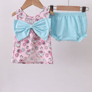 Pink Goose Smocked Bloomer Set