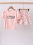 Happy Place Embroidered Skorts Set