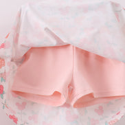 Happy Place Embroidered Skorts Set