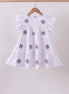 White fireworks sequin tiered ruffle dress