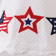 Red star applique ruffle bloomer set