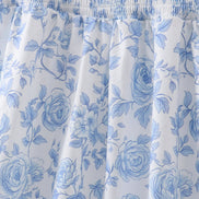 Blue rose smocked ruffle dress (length 41.33in)