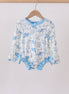 Blue farm print rashguard