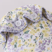 Golden meadow floral  ruffle bow bonnet