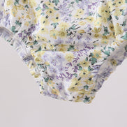 Floral mermaid applique rashguard