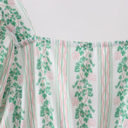 Green floral stripe dress (length 41.33in)