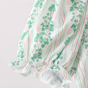 Green floral stripe dress (length 41.33in)
