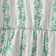 Green floral stripe dress (length 41.33in)
