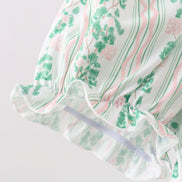 Green floral stripe dress (length 41.33in)