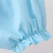 Blue rose smocked bloomer set