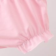 Pink carousel print ruffle bloomer set